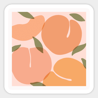 Cute Peaches Pattern Peach Pastel Sticker